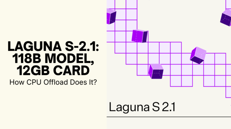 Laguna S-2.1: 118B Model, 12GB Card. How CPU Offload Does It?