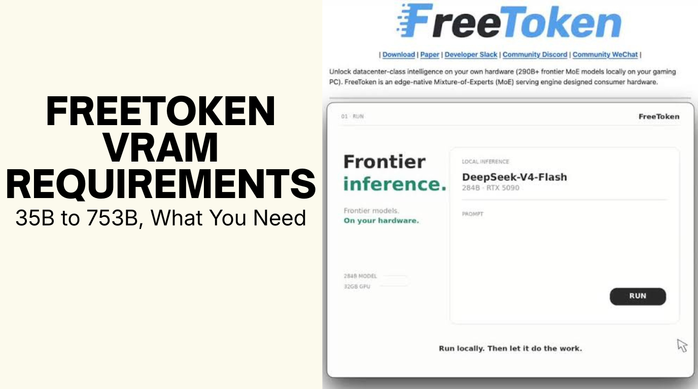 freetoken, freetoken llm, run 753b on one gpu, freetoken system requirements, moe expert offloading, freetoken vs llama.cpp, freetoken ram