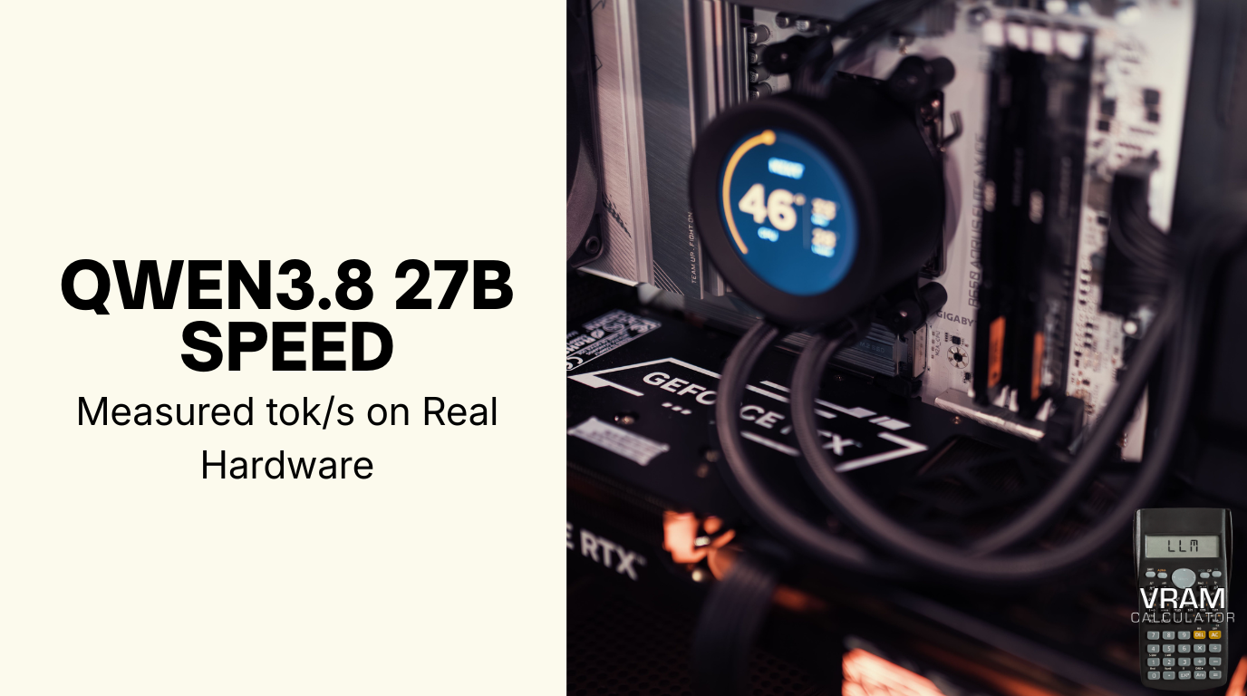 qwen3.8 27b tokens per second, qwen 3.8 27b tok/s, qwen3.8 27b 3090, qwen3.8 27b 4090 speed, qwen3.8 27b mtp, qwen3.8 27b benchmark, how fast is qwen3.8 27b, qwen3.8 27b mac