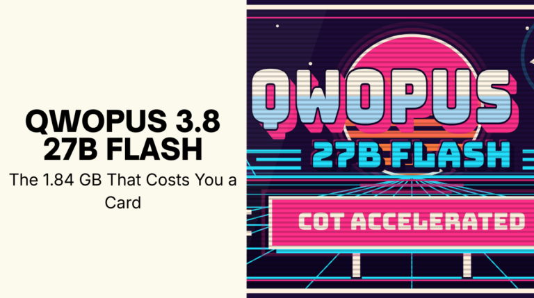 Qwopus 3.8 27B Flash: Your RTX 5080 Takes a Quality Hit