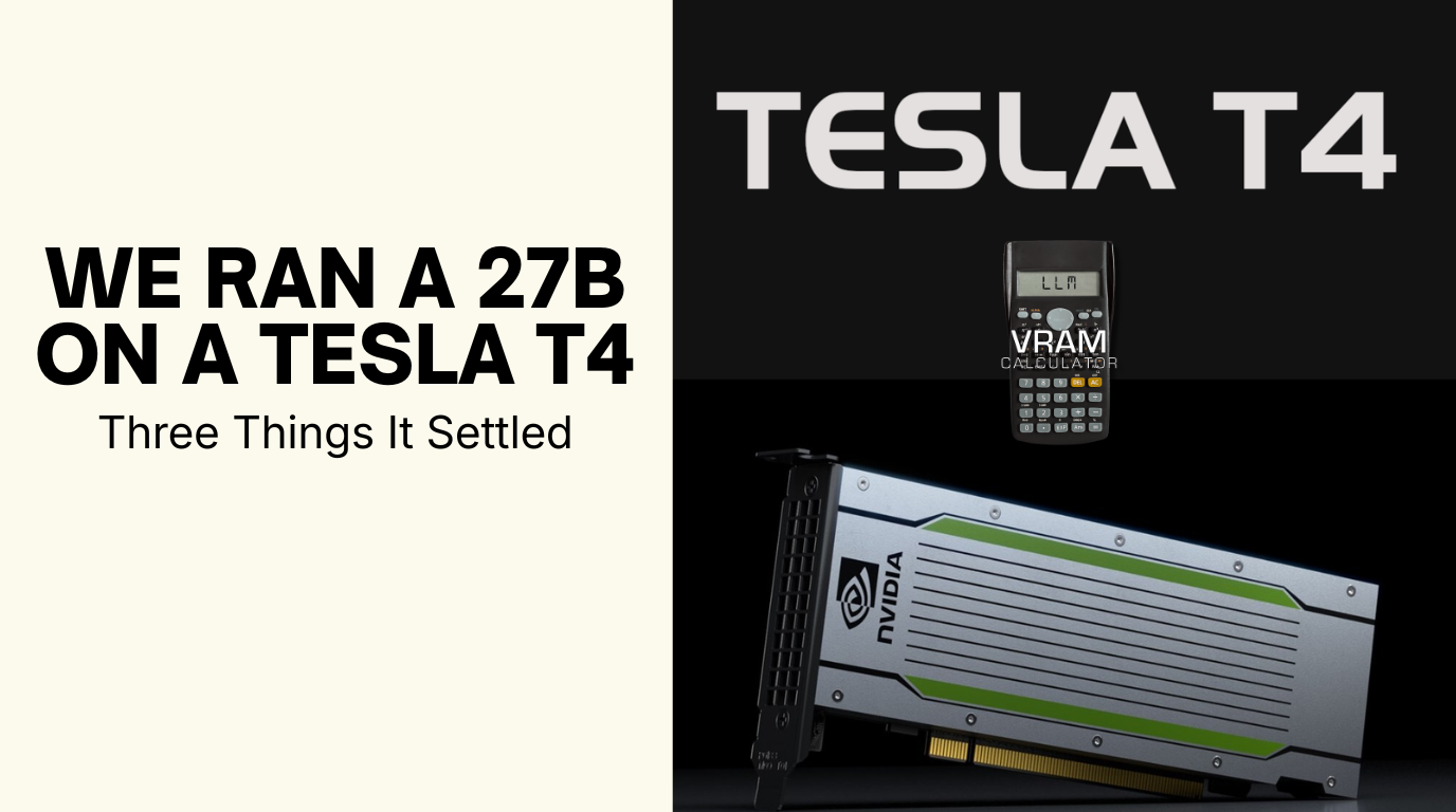 Tesla T4 LLM, T4 27B model, q4_0 KV cache speed, Bonsai 2 27B T4, llama.cpp KV cache quantization, T4 16GB VRAM, ECC VRAM